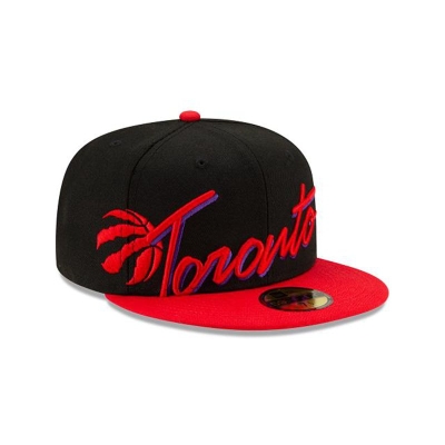 Sapca New Era Toronto Raptors NBA Cursive 59FIFTY Fitted - Negrii